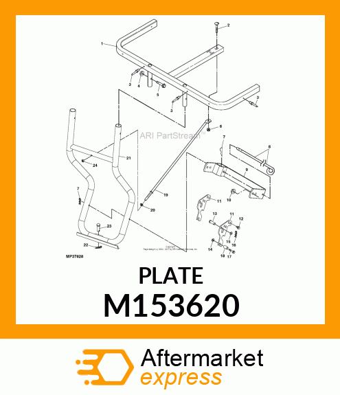 BRACKET, MOUNTING M153620