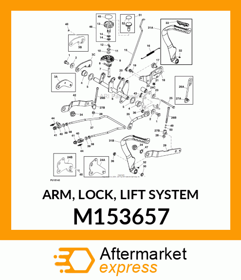 ARM, LOCK, LIFT SYSTEM M153657