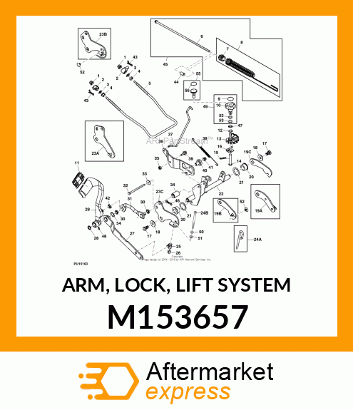 ARM, LOCK, LIFT SYSTEM M153657