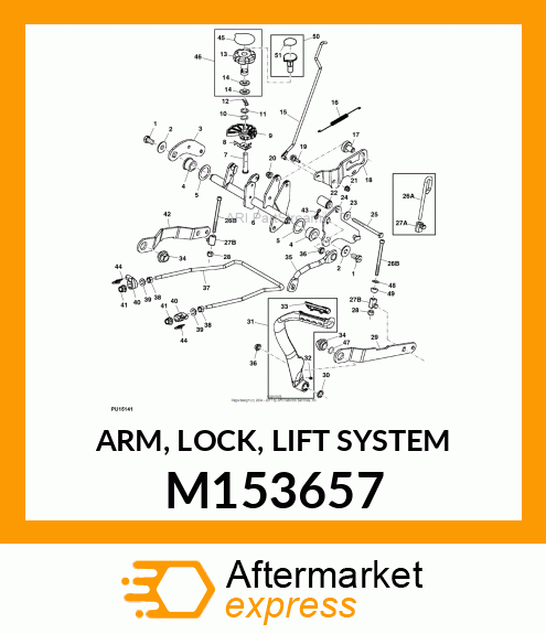 ARM, LOCK, LIFT SYSTEM M153657