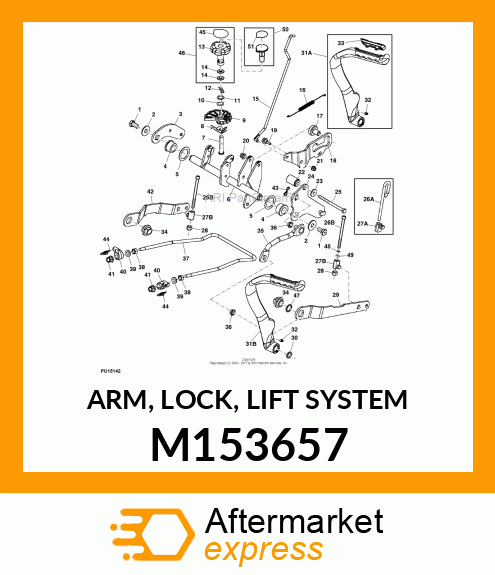 ARM, LOCK, LIFT SYSTEM M153657