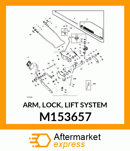 ARM, LOCK, LIFT SYSTEM M153657