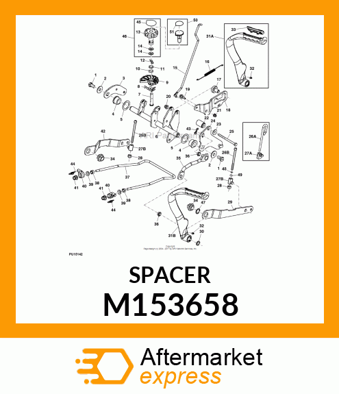 SPACER, LIFT LINK M153658