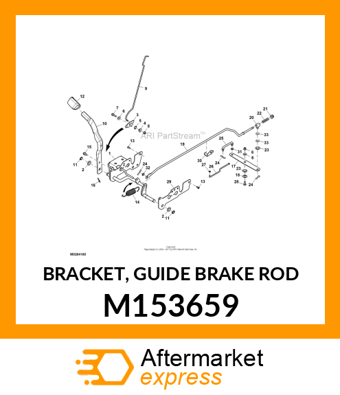 BRACKET, GUIDE BRAKE ROD M153659