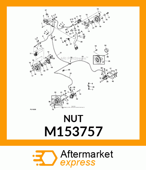 NUT, HEX LOCKING M153757