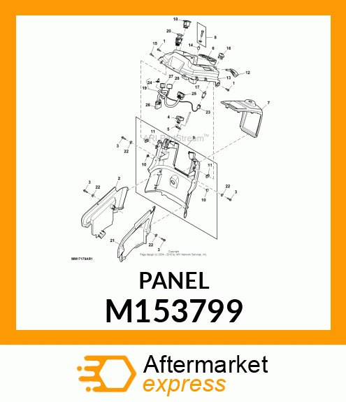 PANEL, RIGHT CLOSEOUT M153799