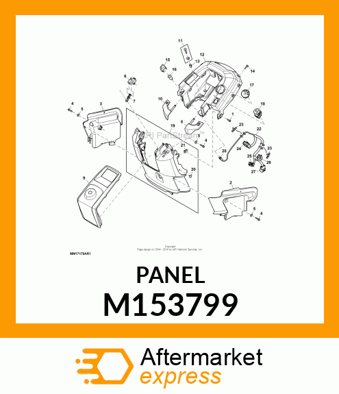 PANEL, RIGHT CLOSEOUT M153799