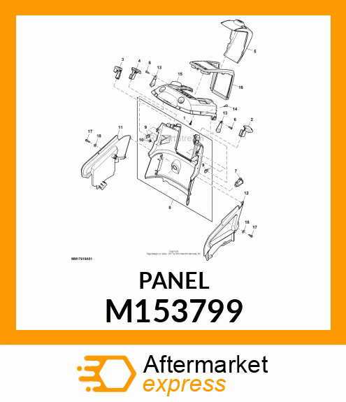 PANEL, RIGHT CLOSEOUT M153799