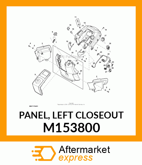 PANEL, LEFT CLOSEOUT M153800