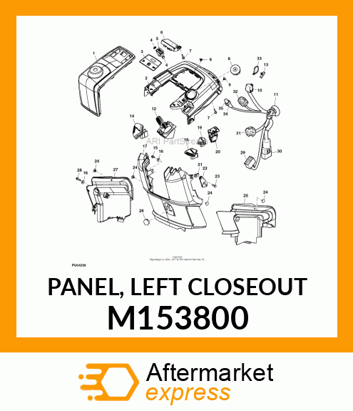 PANEL, LEFT CLOSEOUT M153800