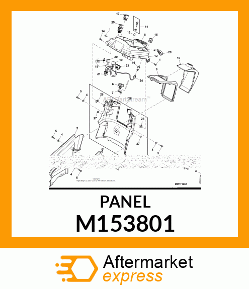 PANEL, LEFT POWER CLOSEOUT M153801