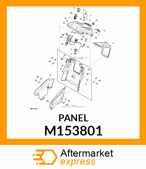 PANEL, LEFT POWER CLOSEOUT M153801