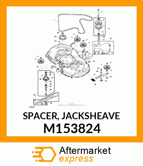 SPACER, JACKSHEAVE M153824