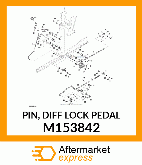 PIN, DIFF LOCK PEDAL M153842