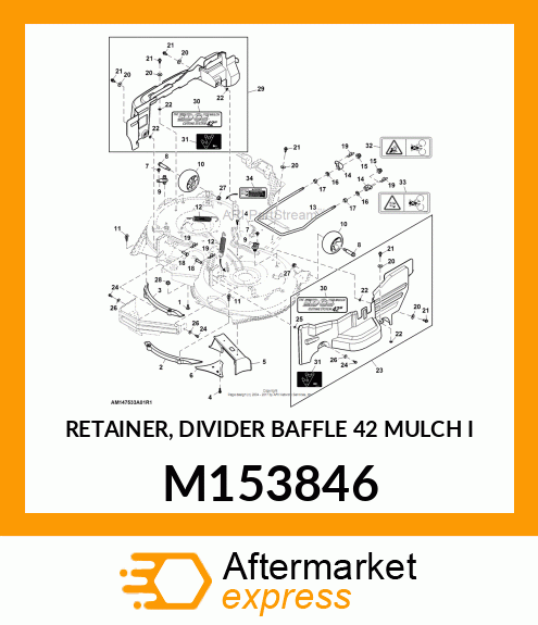 RETAINER, DIVIDER BAFFLE 42 MULCH I M153846