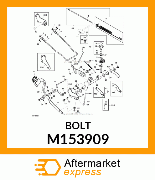 BOLT, HH M10X1.5X130 10.9 ZN M153909