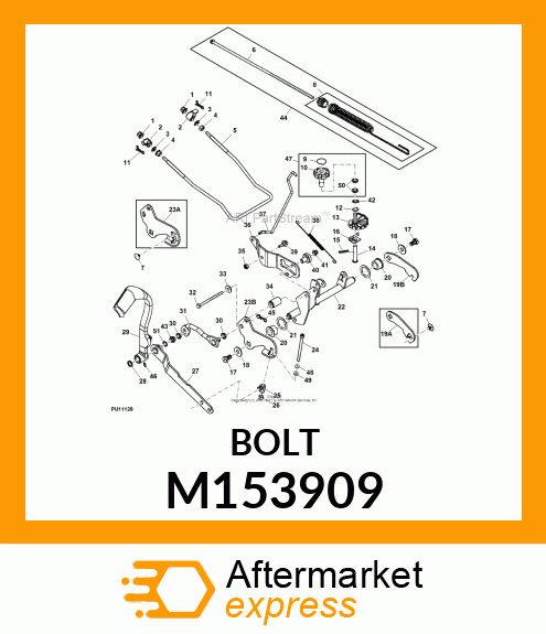 BOLT, HH M10X1.5X130 10.9 ZN M153909