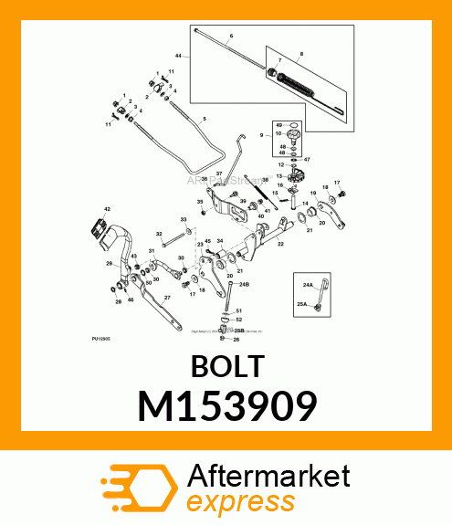 BOLT, HH M10X1.5X130 10.9 ZN M153909