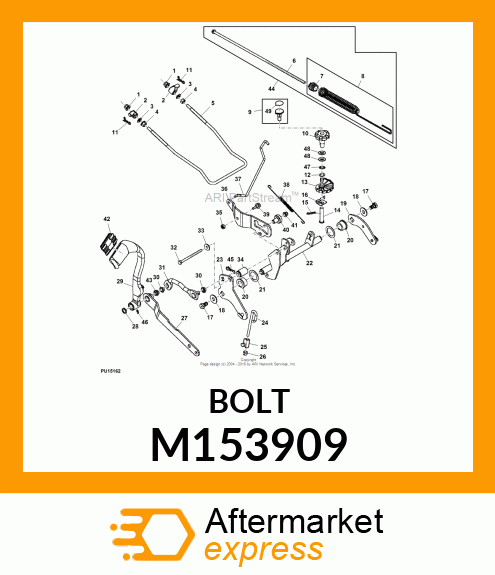 BOLT, HH M10X1.5X130 10.9 ZN M153909