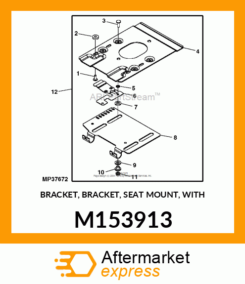 BRACKET, BRACKET, SEAT MOUNT, WITH M153913