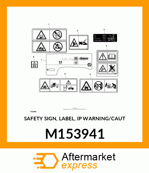 SAFETY SIGN, LABEL, IP WARNING/CAUT M153941