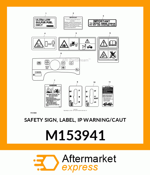 SAFETY SIGN, LABEL, IP WARNING/CAUT M153941