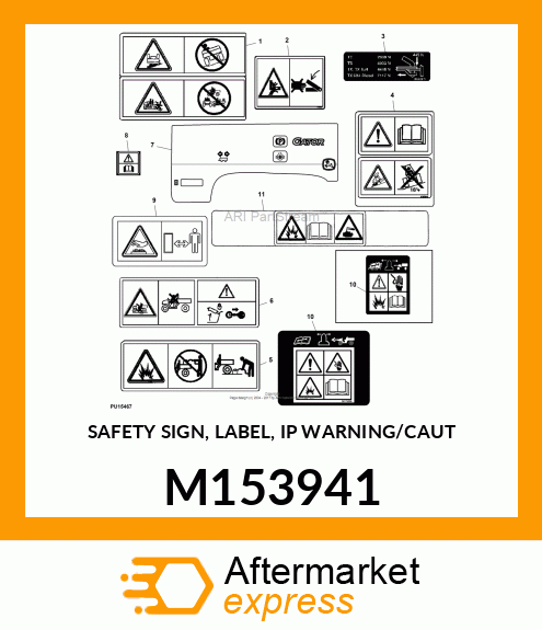 SAFETY SIGN, LABEL, IP WARNING/CAUT M153941