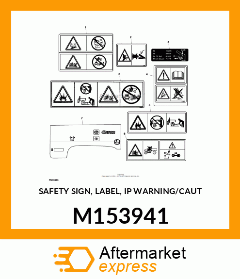 SAFETY SIGN, LABEL, IP WARNING/CAUT M153941