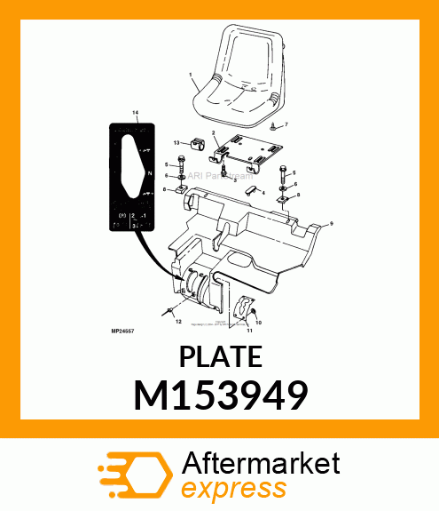 BRACKET, SEAT PIVOT, WITH SWITCH M153949