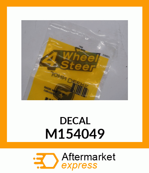 LETTERS, LABEL,FOUR WHEEL STEER M154049