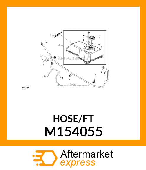 HOSE, HOSE, 1/4" ID LOW PERM FUEL 2 M154055