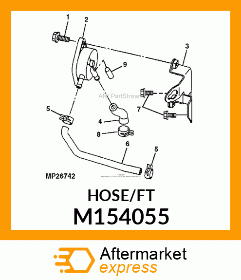 HOSE, HOSE, 1/4" ID LOW PERM FUEL 2 M154055