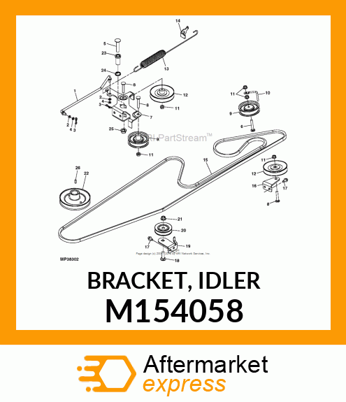 BRACKET, IDLER M154058