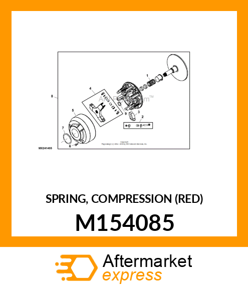 SPRING, COMPRESSION (RED) M154085