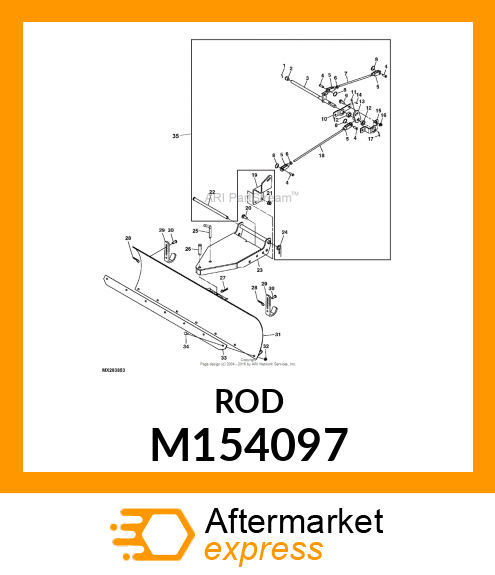 ROD, OUTTER LIFT (CP LIFT) M154097