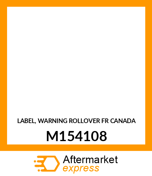 LABEL, WARNING ROLLOVER FR CANADA M154108