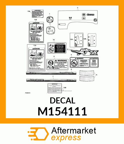 LABEL, WARNING ROLLOVER T M154111