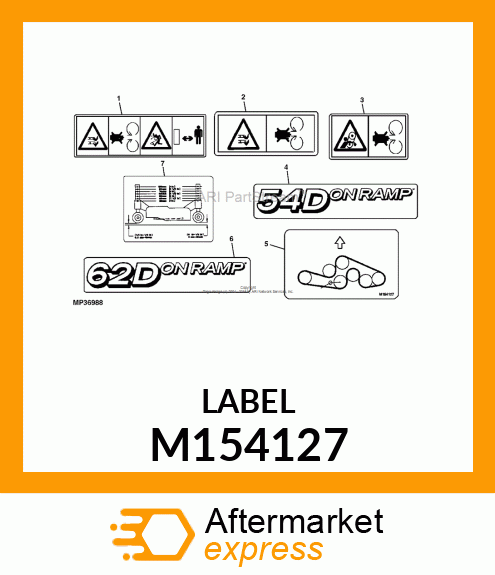 LABEL, BELT INSTALLATION M154127