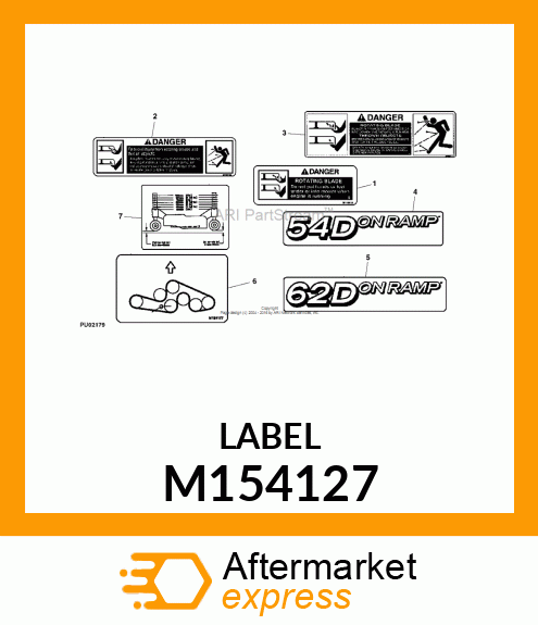 LABEL, BELT INSTALLATION M154127