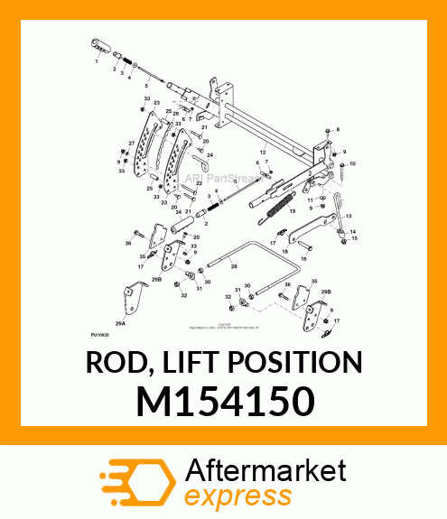 ROD, LIFT POSITION M154150