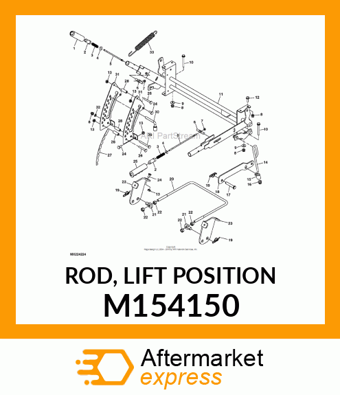 ROD, LIFT POSITION M154150