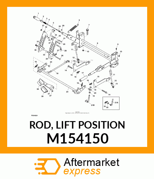 ROD, LIFT POSITION M154150