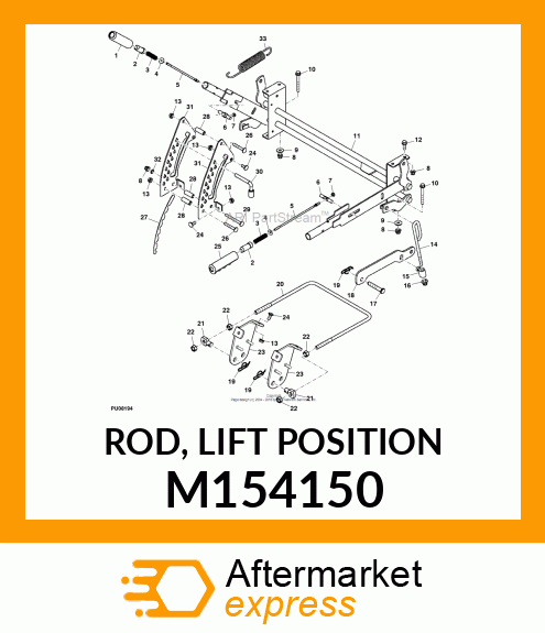 ROD, LIFT POSITION M154150