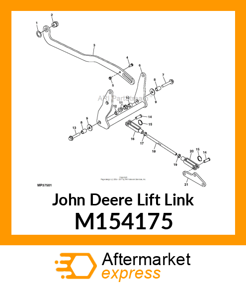 LIFT LINK, LINK, FRONT LIFT M154175