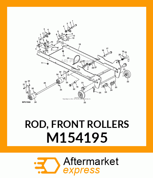 ROD, FRONT ROLLERS M154195