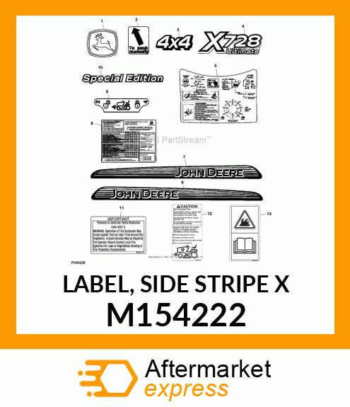 LABEL, SIDE STRIPE X M154222