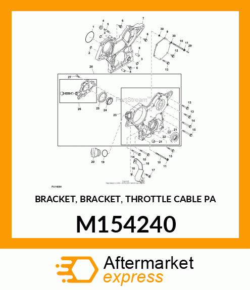 BRACKET, BRACKET, THROTTLE CABLE PA M154240