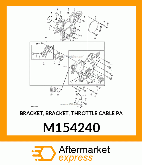 BRACKET, BRACKET, THROTTLE CABLE PA M154240