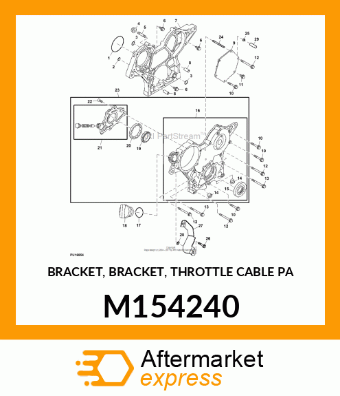 BRACKET, BRACKET, THROTTLE CABLE PA M154240