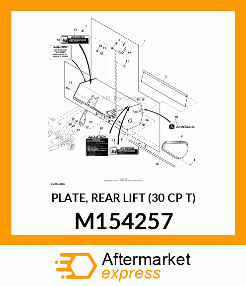 PLATE, REAR LIFT (30 CP T) M154257